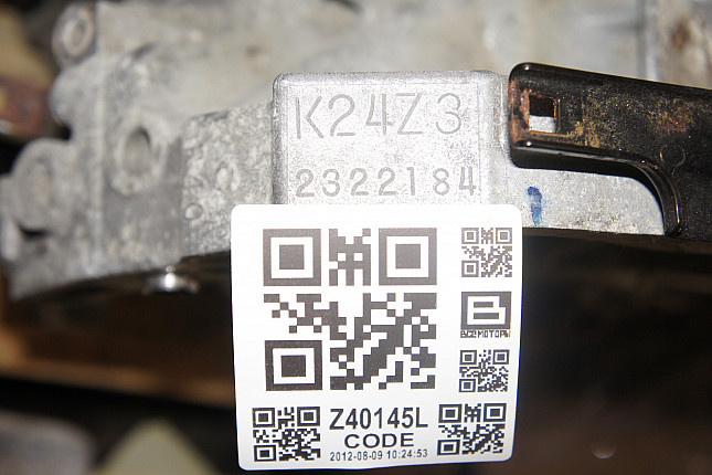 Номер двигателя и фотография площадки HONDA K24Z3