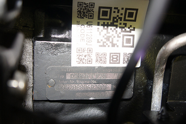 Номер двигателя и фотография площадки MAN D 2066 LF 40