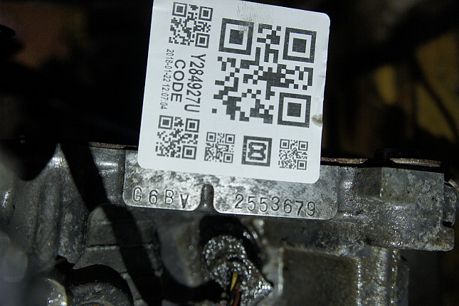 Номер двигателя и фотография площадки KIA G6BV