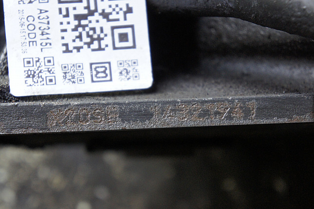 Номер двигателя и фотография площадки Opel X 20 SE