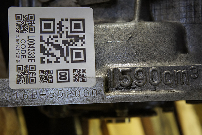 Номер двигателя и фотография площадки Suzuki G16B 