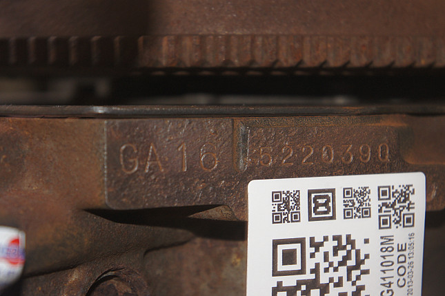 Номер двигателя и фотография площадки NISSAN GA16
