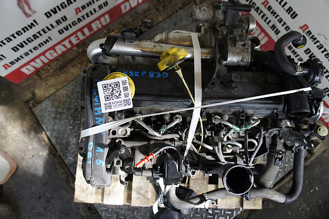 Фотография контрактного двигателя сверху Renault K9K 830